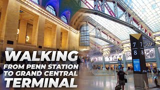 Walking NYC  Penn Station to Times Square amp Grand Central Terminal July 2021 [upl. by Stanhope311]