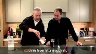 aerolatte  milk frother makes three layer caffè latte macchiato [upl. by Matthaeus827]