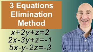 Solving Systems of 3 Equations Elimination [upl. by Beal]