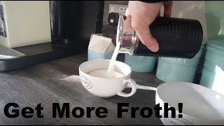 How to Get More Froth from Your Nespresso Coffee Aeroccino  Nespresso tips and help [upl. by Wilhelmine927]