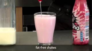 How to make a fat free milkshake using an aerolatte milk frother [upl. by Georgetta724]