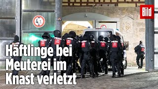 Gefängnismeuterei Polizei stürmt Knast in Thüringen  JVA Untermaßfeld [upl. by Noerb]